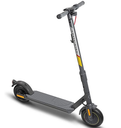 Shell RIDE SR-5S Foldable Electric Scooter for Adults, Max Speed 20 MPH, Max Range 20 Miles, Dual Braking Systems, Maintenance-Free (no Flat) Tires, Cruise Control & Ergonomic Grips
