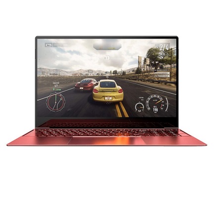 DERE MBook M11 Laptop 15.6 Inch Celeron N5095 12GB RAM 256GB SSD FHD Screen Backlit Keyboard Fingerprint Full Metal Cases Notebook - Red