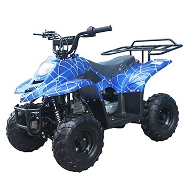 X-PRO 110cc ATV Quads Youth ATV Quad ATVs 4 Wheeler (Spider Blue)