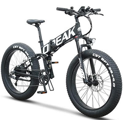 Opeak Foldable Electric Bike 750W Motor, 48V 13.6AH Removable Battery, 8 Speed, 26\