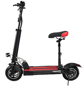 10 inch Pneumatic Tire Foldable Electric Scooters for Adults Single Motor 500W 48V Folding Kick Scooter, 35KM/H, Maximum load 120 Kg - Black