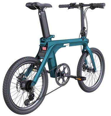 FIIDO X D31 Folding Electric Moped Bicycle 20 Inches Tire 350W Power 25km/h Max Speed 36V 11.6AH Lithium Battery 130km Range Dual Disc Brakes with LCD Display for Adults Teenagers - Blue