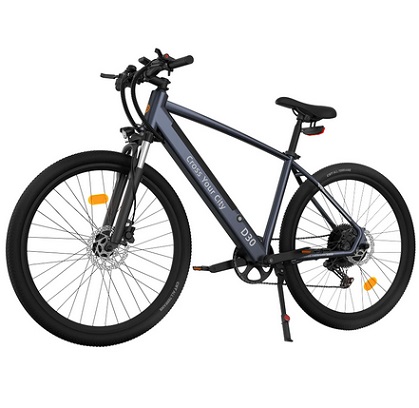 ADO D30 36V 10.4Ah 250W 27.5in Electric Power Assist Bicycle 25km/h Max Speed 90km Mileage 11 Speed City Electric Bike - Grey