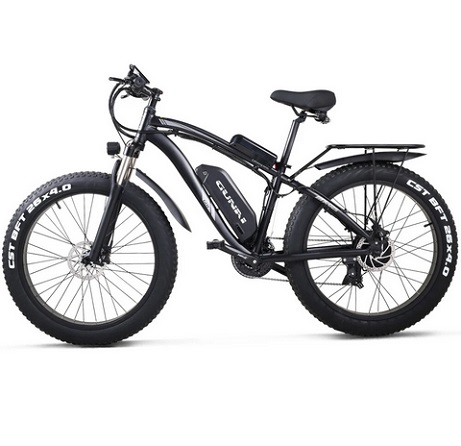 GUNAI MX02S 1000W 48V 17Ah 26 Inch Electric Bicycle 40km/h Max Speed 40-50m Mileage 150kg Max Load Electric Bike - Black
