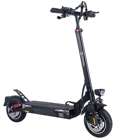 ZWHEEL T4 ZRino Electric Scooter 600W, 3 Speed Gears, Battery 13,000 mAh 48V, Dual Suspension, Disc Brakes, with Indicators