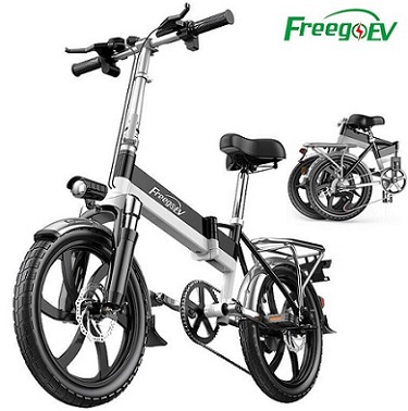 Freego EV Ebike 20inch Folding Electric Bike 48V 10.4A Foldable Electric Bicycle
