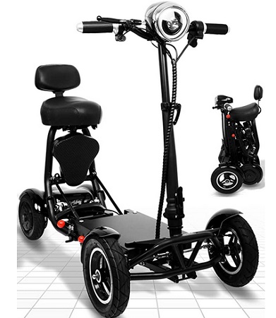 Ephesus S5 Electric Mobility Scooter Foldable, Lightweight, Battery Power —New 2020 Model (Black)