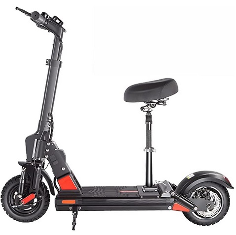 BEISTE C1 Electric Scooters Adult with Seat, Urban Commuter Folding E-scooter with 500w Motor, Max Speed 45km/h, 48v Lithium Battery, 10\'\' Tire, 40km Long-Range