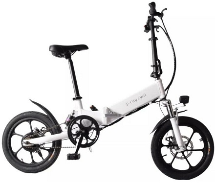 E-City Cycle Electric Folding Bicycle 250W 16in Wheel Commuter EBike NEW 2021 MODEL