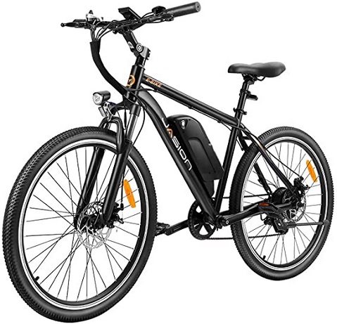 Jasion EB5 Electric Bike for Adults with 360Wh Removable Battery, 40Miles 20MPH Commuting Electric Mountain Bike with 350W Brushless Motor, Shimano 7 Speed, 26\