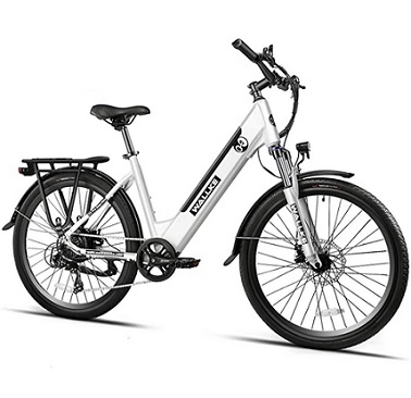 Wallke X3 Pro Step-Thru Womens Electric Bike 26 inch 500W BAFANG Motor 48V 10.4Ah LG Lithium Battery Removable -UL Certified Shimano 7-Speed Comfortable e-Bikes City Commute eBike for Adults