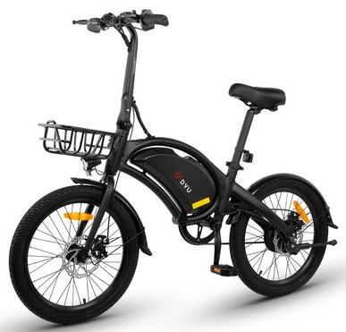 DYU D20 36V 250W 10AH 20inch Electric Bicycle 25KM/H Top Speed 40-60KM Mileage 120KG Payload Electric Bike