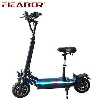 Fieabor 2400w/60v Two Wheel 10.5in Dual Motor Folding Electric Kick Scooter NEW