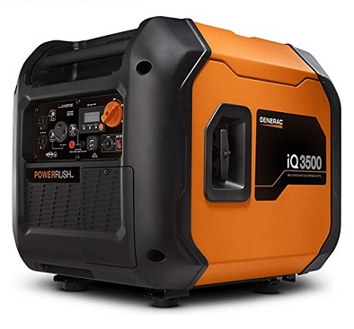 Generac 7127 iQ3500-3500 Watt Portable Inverter Generator Quieter Than Honda, Orange/Black
