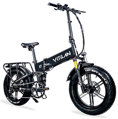 VITILAN i7 Pro Electric Bike for Adults 750W BAFANG Motor 48V 16Ah Removable Samsung Cell Battery,Folding Full Suspension Electric Bicycle 28MPH,Fat Tire Ebike with Hydraulic Brake,Shimano 8-Speed