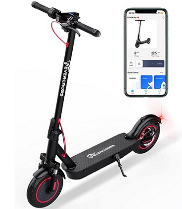 EVERCROSS EV10K PRO App-Enabled Electric Scooter, Electric Scooter Adults with 500W Motor, Up to 19 MPH & 22 Miles E-Scooter, Lightweight Folding Electric Scooter for Adults with 10\'\' Honeycomb Tires