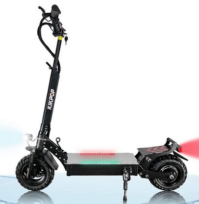 Kikpop Q30 Electric Scooter Adults - 2500W Power 48V16AH Battery Up to 37 Miles & 34 MPH, 440 LBS Max Loading Acrylic Pedal, Scooter Electric for Adults Dual Braking System and Hydraulic Absorber