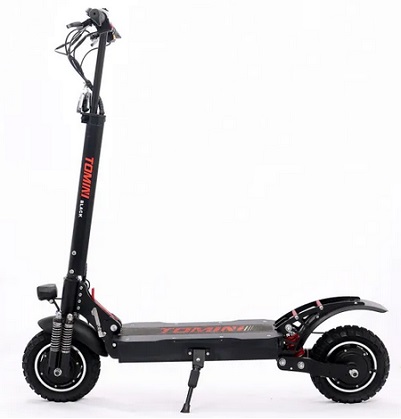 Tomini H10 Electric Racing Scooter 3200W Motor, 71 KPH Top Speed, 65KM Range, 52V, 18.4AH Battery, Folding Escooter