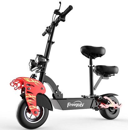 Freego EV LB10 Folding Electric Scooter Two Seater E-scooter 30mph 1200W 48V 20Ah 37Miles