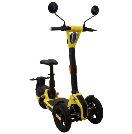 Massimo iLark 400W Foldable Electric E Scooter 3 Wheel 15mph up to 22 Miles (Yellow)