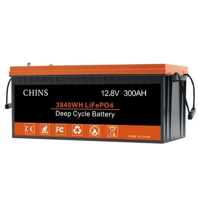 CHINS LiFePO4 Battery 12V 300Ah Lithium Battery - Built-in 200A BMS, Perfect for Replacing Most of Backup Power, Home Energy Storage and Off-Grid etc.