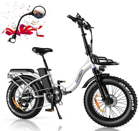 GESHENG S5 Folding Electric Bike 750W Adults【Upgraded LG Battery】 48V 15AH Fat Tire Ebike 31MPH, 20\