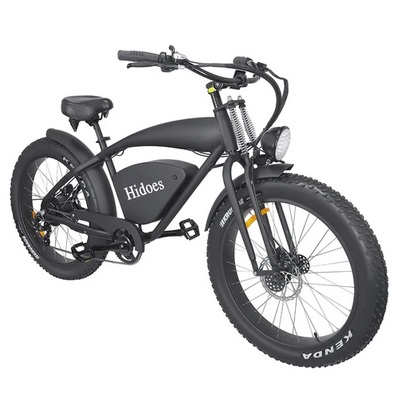 Hidoes B3 Electic Mountain Bike 26*4.0 Inch Off-Road Fat Tires 1200W Brushless Motor 60Km/h Max Speed 48V 17.5Ah Battery for 50-60KM Mileage 7-Speed Transmission System