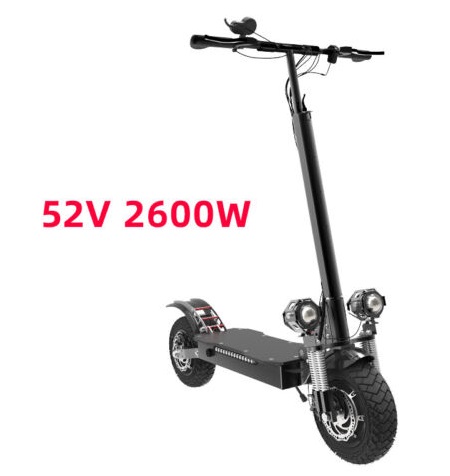 ajoosos X700 Foldable Electric Scooter 10 Inch Off-road Tires E Scooter 2600W 52V Dual Motor 40 Miles Range 45mph Speed