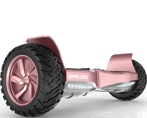 EPIKGO Self Balancing Scooter Hover Self-Balance Board, All-Terrain 8.5” Alloy Wheel, 400W Dual-Motor, LG Battery, Board Hover Tough Road Condition [Classic Series, Rose Gold]