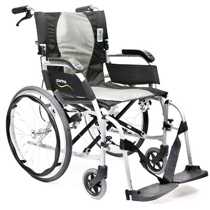 Karman K-2512 19 lbs Ultra Light Ergonomic Wheelchair with Removable Footrest and Quick Release Wheels