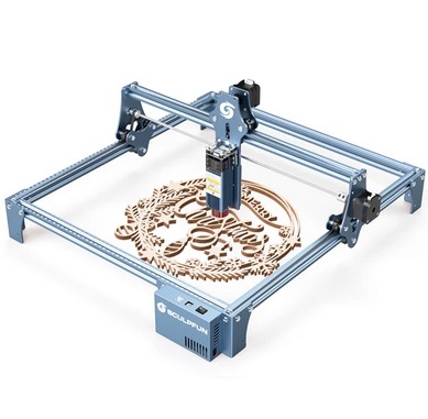 SCULPFUN S9 5.5W Laser Engraver, 0.06mm Ultra-Fine Compressed Spot, Diode Laser, 0.08mm High Precision, Cut 15mm Thick Wood 10mm Acrylic, Fixed Focus, Engraving Area 410*420mm