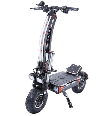Halo Knight T107Max Off-road Electric Scooter 14 Inch Pneumatic Tires 2*4000W Dual Motors 120Km/h Max Speed 72V 50Ah Battery 125KM Max Range 200KG Max Load XOD Hydraulic Brake & Electric Brake Black