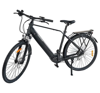 MAGMOVE CEH55M 28 Inch City Electric Bike Bafang Mid-Drive 250W Motor 25Km/h Speed 36V 13Ah LISHEN Detachable Battery 100KM Max Range 150KG Load Double Disc Brakes Shimano 8-Speed Gear Front Shock Absorption - Step Over