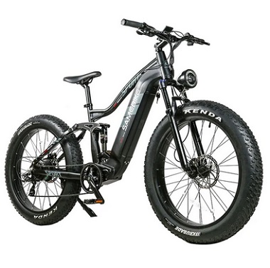 Samebike RS-A08 Electric Mountain Bike 26*4.0\'\' Fat Tires 17Ah Battery 750W Motor 35km/h Max Speed Shimano 7 Speed Gear