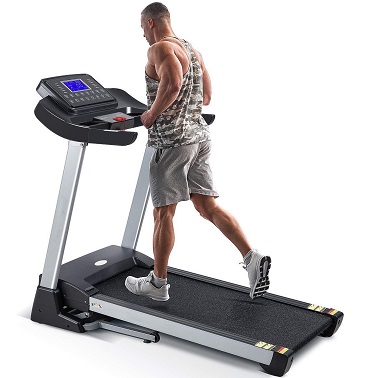 MaxKare MK-1005 3HP Folding Treadmill with 15% Auto Incline, 10 MHP Electric Treadmill Running Machine with 15 Preset LCD Display, Heart Rate for Home Use, 300 LBS Weight Capacity