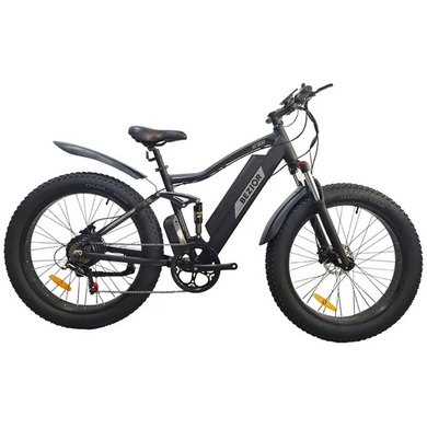 Bezior XF900 Electric Moutain Bike 26*4.0 inch 48V 12.5Ah Battery 750W Motor Max Speed 28MPH 7-speed Shimano Shifting System 265lbs load IP54 - Black