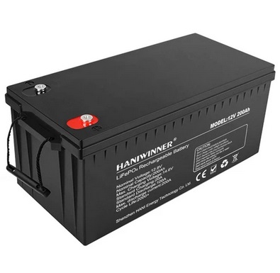 HANIWINNER HD009-12 12.8V 200Ah LiFePO4 Lithium Battery Pack Backup Power, 2560Wh Energy, 2000+ Cycles, Built-in BMS, Support in Series/Parallel, IP55 Waterproof, Perfect for Replacing Most of Backup Power, RV, Boats, Solar, Off-Grid