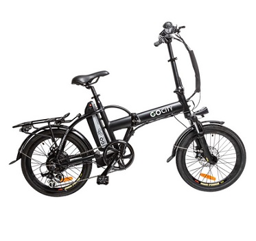 GOCity Foldable Electric City Bike 500W with up to 58km Battery Life 20in Wheel - Black