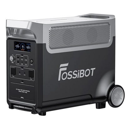 FOSSiBOT F3600 Portable Power Station + FOSSiBOT SP420 420W Solar Panel, 3840Wh LiFePO4 Solar Generator, 3600W AC Output, 2000W Max Solar Charge, Fully Recharge in 1.5 Hours, 13 Output Ports, LCD Screen, Removable Flashlight Torch, 3W LED Light