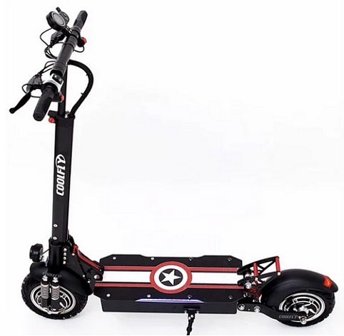 CoolFly D10 2600w Rocket Fast Dual Motor 52V / 20.8AH Battery 47miles Range Folding Electric Scooter