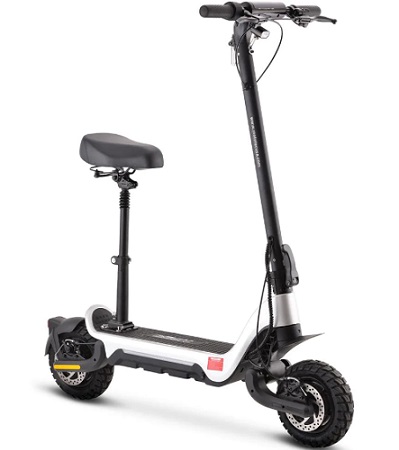 MotoTec Fury 48V/18Ah 1000W Lithium Electric Scooter 10-25 miles Range 31mph Top Speed