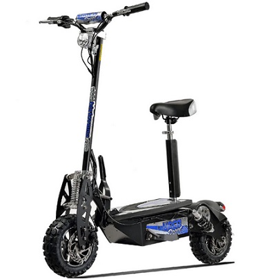 UberScoot 48V 1600W Electric Scooter With Seat 30MPH Top Speed 12 miles Range 11in Tire