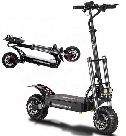 Quickwheel Explorer 6000W Electric Scooter 60V 38.4Ah Battery 50 miles Range 50mph Max Speed 11 Inch Off Road Escooter