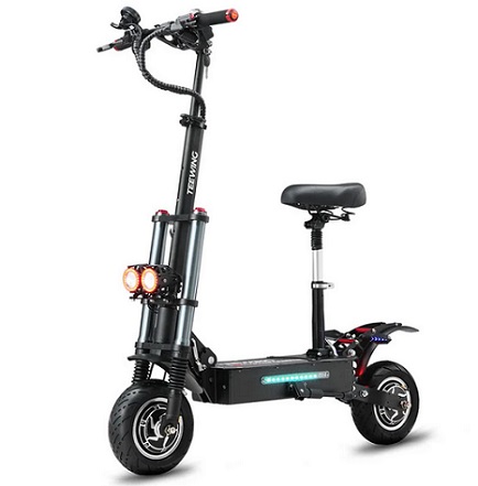 Teewing X3 3200W Dual Motor Electric Scooter With Seat 52V 28Ah Battery 50 miles Range 40Mph Max Speed 10\