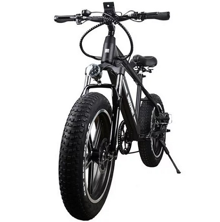 Nakto NAK- DSYB 20 in. Discovery Fat Tire Electric Bicycle 300W Motor 48V 8Ah Battery 25miles Range 20Mph Top Speed, Black