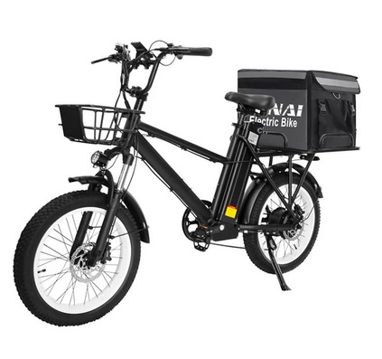 GUNAI GN66 Electric Cargo Bike with Box 20*3.0 inch Fat Tire 48V 1000W Brushless Motor 45km/h Max Speed 28Ah Battery 100km Range 150kg Max Load Electric Offload Food Deliver Bike