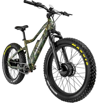 2021 Rambo Krusader 48V/14.5Ah 500W Fat Tire Electric Hunting Bike 20mph Top Speed 38 miles Range