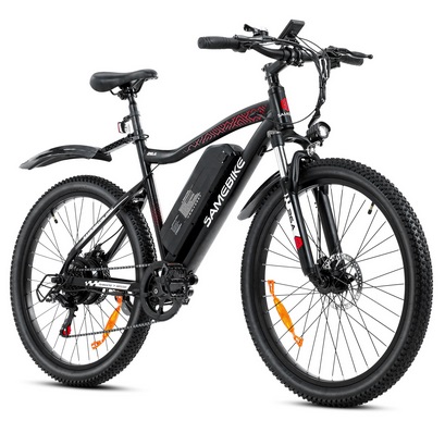 Samebike LVHL26A 500W Electric Mountain Bike 26in Tire 48V/12.5Ah Battery 22-25 mph Max Speed 50+ miles Range