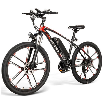 Samebike MY-SMS26 350W Electric Mountain Bike 26in Tire 48V/8Ah Battery 18.6 miles Range - Black