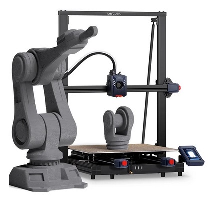 Anycubic Kobra 2 Max 3D Printer, 49-Point Auto Leveling, 500mm/s Max Printing Speed, Direct Extruder, 32-bit Silent Motherboard, Filament Detection, Cooling Fan, APP Control, 420x420x500mm